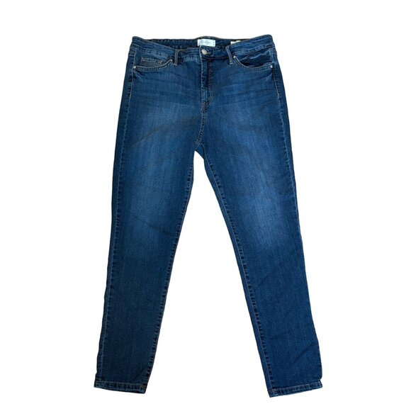 Jessica Simpson High Rise Forever Rolled Ankle stretch Jeans Size 16/33 Actual 3 - Picture 1 of 7